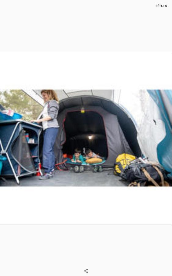 Les Hortensias grande tente familiale deux chambres et séjour vue mer sur camping nature Plestin-les-Grèves Exterior foto