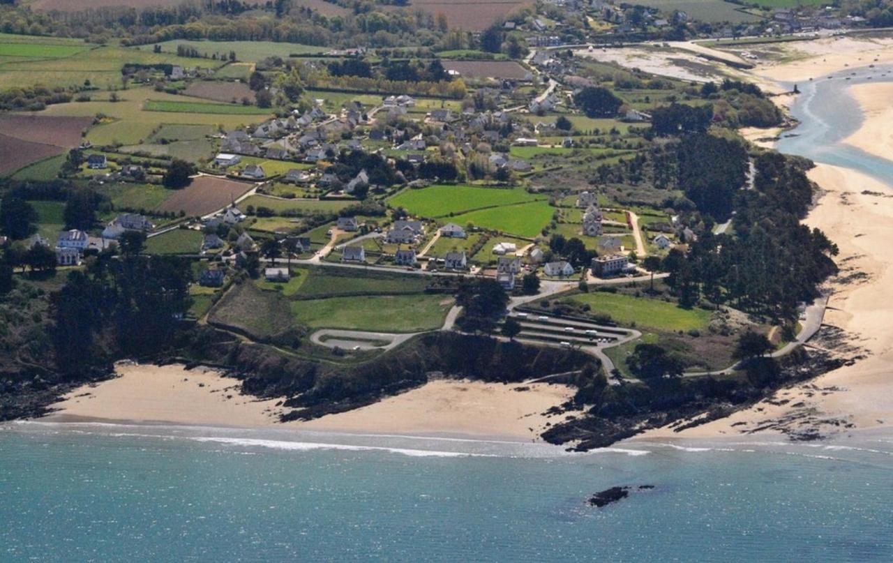 Les Hortensias grande tente familiale deux chambres et séjour vue mer sur camping nature Plestin-les-Grèves Exterior foto