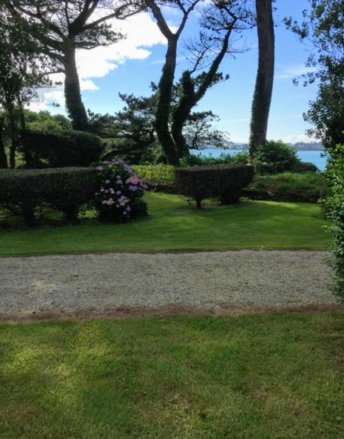 Les Hortensias grande tente familiale deux chambres et séjour vue mer sur camping nature Plestin-les-Grèves Exterior foto